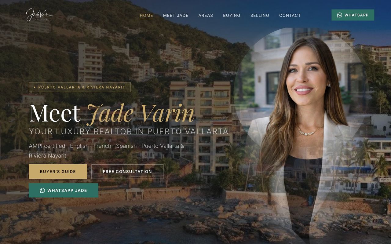 Jade Varin Properties website
